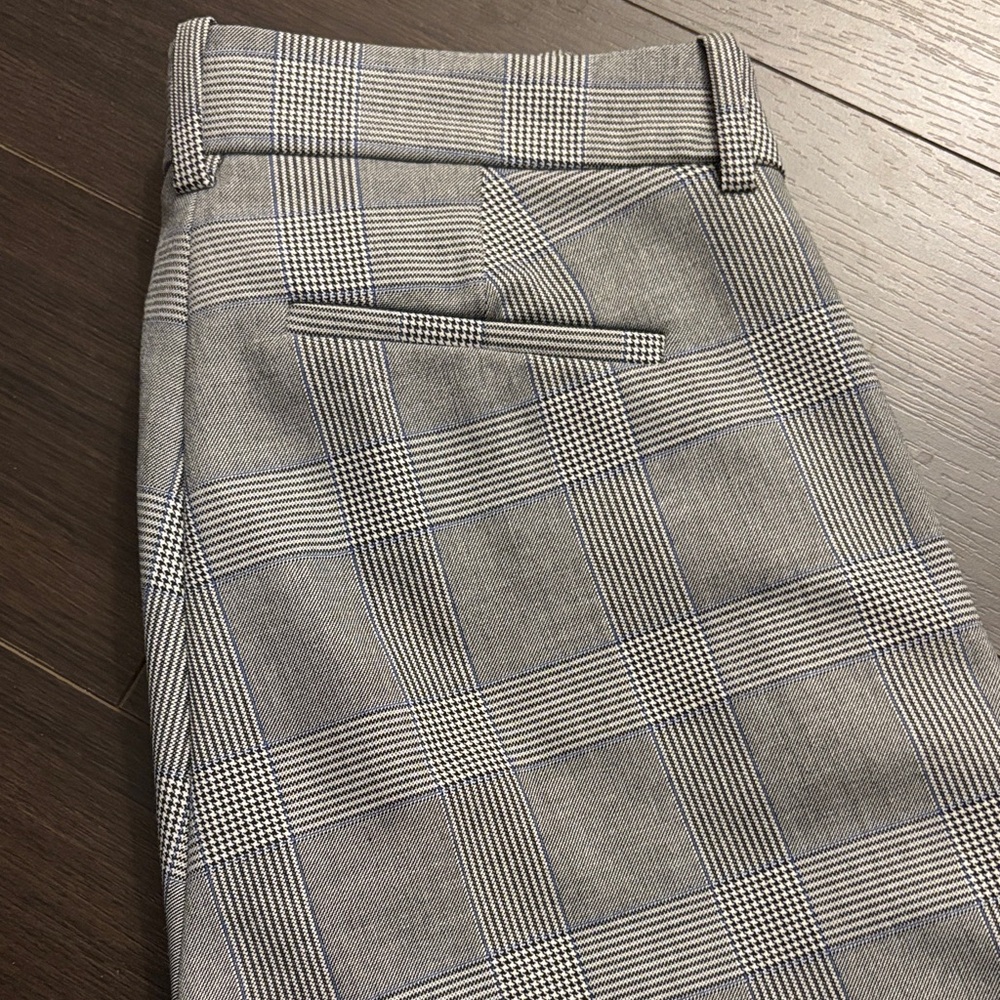 Jcrew Gray glen Plaid cropped Pants size 0 - Picture 3 of 6